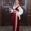 Kadife Dantelli Şalvar Bordo